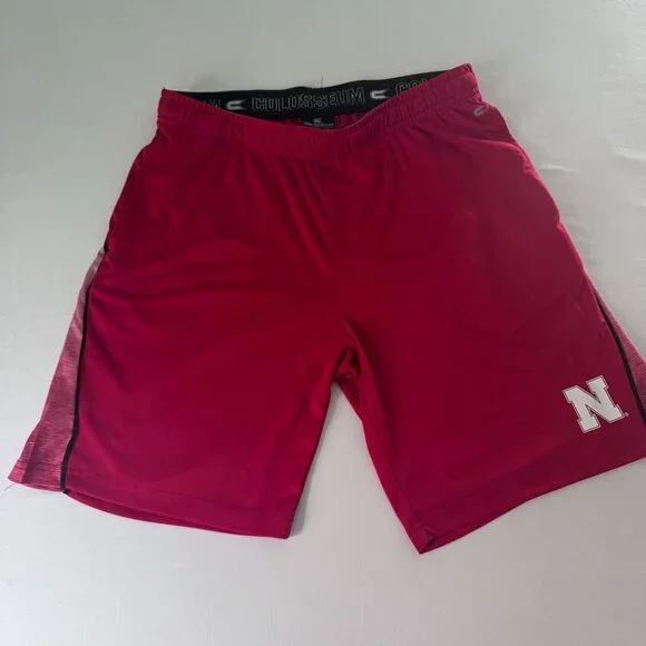 Youth Nebraska Cornhuskers Red Colosseum Logo Shorts – Youth XL - 0216 - Picture 1 of 8